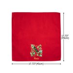 Personalizada Holly Inicial 100% Algodón Rojo Servilleta de mesa con nombre Decoración de mesa Regalo de Navidad para la familia amigo