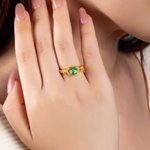 Personalized Butterfly Heart Birthstone Ring with Name Jewelry Daily Wear Birthday Memorial Christmas Gift for Friends Girls