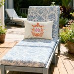 Personnalisé Chinoiserie Coastal Grandmother Monogram Throw Pillow Cover Home Decor Birthday Anniversary Gift for Family Friends