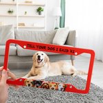 Personalised 1-5 Pet Photos Set of 2 Number Plate Frames with Text Licence Plate Decor Birthday Christmas Gift for Pet Owners Lovers