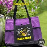 Personalized Cute Tail-Bouncing Marsupilami Tote Bag with with Name and Mesh Pockets Birthday Mother's Day Gift for Kids Moms | Callie × Marsupilami®