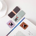 Marque-page magnétique en cuir avec initiales et nom Cadeau d'anniversaire et de Noël pour les amoureux des livres.