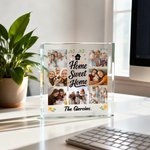 Personalizzato Home Sweet Home Sette-Grid Photos Square Acrylic Plaque Desk Decor Compleanno Anniversario Regalo di Natale per la famiglia