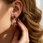 Gepersonaliseerde sprankelende holly leaf zirkoon geboortesteen Stud oorbellen sierlijke sieraden verjaardag verjaardag kerstcadeau voor vrouwen