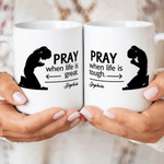 Personalized Prayer 11 oz 15 oz Ceramic Coffee Mug with Name Daily Use Home Decor Christening Baptism Gift for Christian