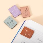 Personalised Zodiac Sign Design Magnetic Leather Bookmark Clip with Engraved Name and Initial Birthday Gift for Book Lovers Bookworm