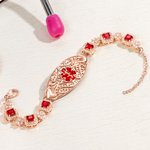 Personalised Zircon Medical ID Bracelet Dainty Jewellery with Engraved Emergency Medical Information Birthday Gift for Women Diabetic Patients