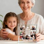 Personalizzato Home Sweet Home Sette-Grid Photos Square Acrylic Plaque Desk Decor Compleanno Anniversario Regalo di Natale per la famiglia