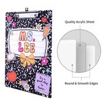 Personalised Book Bow Apple Acrylic Clipboard with Text School Supplies Teacher Appreciation Week Gift for Teachers