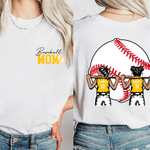 Henkilökohtainen Baseball Äiti 1-3 Lapsi merkit 100% puuvilla T-paita nimi ja numero Syntymäpäivä Loma Game Day lahja äidille