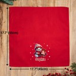 Personalized Christmas Snowman 100% Cotton Reusable Table Napkin with Name and Year Table Decor Christmas Gift for Family Friends