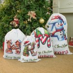 Santa's Little Helper klaar om vreugde te delen - Gepersonaliseerde koord Canvas Gift Bag Party Favors Kerstcadeau