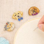 Personalized Cute Cartoon Pet Photo Knitting Needle Organizer Birthday Christmas Gift for Sewing Lovers Pet Lovers