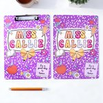 Personalised Book Bow Apple Acrylic Clipboard with Text School Supplies Teacher Appreciation Week Gift for Teachers