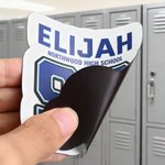 Personalizado Multicolor Natación Hockey Número Nombre Juego de 2 Imán Signo Espíritu Deportivo Armario Nevera Coche Decoración Equipo Regalo para Jugadores