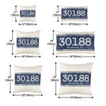 Personalised Zip Code Retro Print Cushion Cover Home Decor Housewarming Anniversary Gift for Friends Family