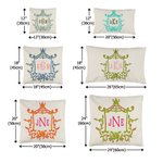 Personnalisé Chinoiserie Coastal Grandmother Monogram Throw Pillow Cover Home Decor Birthday Anniversary Gift for Family Friends