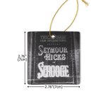 Ornamento de cerámica personalizado con foto de película vintage Decoración del árbol de casa Regalo de Navidad para los amantes del cine