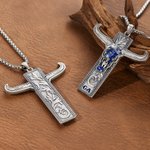 Personligt Western-Style Cow Skull Monogram Halsband Födelsedagspresent för Cowboys Cowgirls