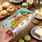 Personalized Cute Gingerbread Man Biscuit Storage Tin with Name Christmas Gift for Family Kids