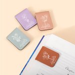 Personalised Bookish Birth Flower Magnetic Leather Bookmark Clip with Name School Office Stationery Supplies Birthday Gift for Women Bookworms