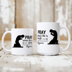 Personalized Prayer 11 oz 15 oz Ceramic Coffee Mug with Name Daily Use Home Decor Christening Baptism Gift for Christian