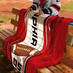 Personalised Sportball Soft Throw Blanket with Name and Number Home Bedroom Decor Birthday Gift for Sport Lovers