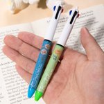 Personalised Birth Flower Retractable Glitter Ballpoint 3-in-1 Pen with Name Teacher's Day Nurse Week Appreciation Birthday Gift for Nurses Teachers