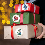 Personalised Cute Christmas Snowman Stickers Labels with Name and Year DIY Gift Decor Christmas Party Favors for Family Kids Friends