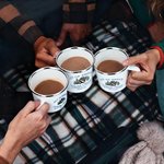 Personalized Out of Breath Hiking Society Raccoon 12 oz Enamel Mug with Name Hiking Outdoor Activity Gift for Nature Lover Adventure