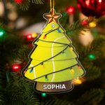 Personalised Colourful Lights Christmas Tree Ball Sports Ornament with Name and Number Home Tree Decor Christmas Gift for Friends Sports Lovers