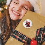 Personalised Cute Christmas Snowman Stickers Labels with Name and Year DIY Gift Decor Christmas Party Favors for Family Kids Friends