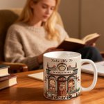 Personalised Take Me To Bookstore 11 oz 15 oz Ceramic Mug with Name Birthday Anniversary Christmas Gift for Book Lovers Bookworms