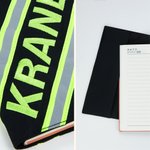 Personalized Firefighter Turnout Bunker Reflective Strip Notebook Cover with Embroidered Name Birthday Appreciation Gift for Firefighter Rescuer