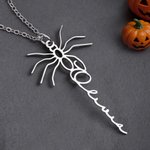 Personalised Spider Name Necklace Dainty Jewellery Daily Wear Anniversary Birthday Gift for Women Girls