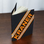 Personalized Firefighter Turnout Bunker Reflective Strip Notebook Cover with Embroidered Name Birthday Appreciation Gift for Firefighter Rescuer