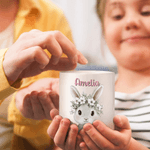 Personalised Cute Flower Crown Animal Ceramic Money Box Piggy Bank with Name Home Decor Birthday Gift for Boys Girls