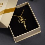 Personalised Spider Name Necklace Dainty Jewellery Daily Wear Anniversary Birthday Gift for Women Girls