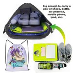 Personalized Skating Shoes Birth Flower Large Capacity Drawstring Bag with Name Travel Training Birthday Gift for Ice Skaters Enthusiasts Students