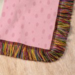 Personalised Cute Wreath Animal Patchwork Multicolor Soft Tassel Blanket with Name Home Decor Birthday Gift for Kids Family