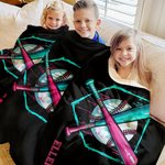 Personalised Ice Cream Drip Baseball Soft Throw Blanket with Name and Number Christmas Birthday Gift for Coaches Baseball Players