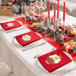 Personalisierte wiederverwendbare Serviette aus 100% Baumwolle mit Weihnachtsengel- oder Christkind-Motiv Weihnachtsgeschenk für Familie Freunde