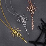 Personalised Spider Name Necklace Dainty Jewellery Daily Wear Anniversary Birthday Gift for Women Girls