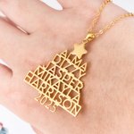 Henkilökohtainen 2-8 Sukunimet Joulukuusi Kaulakoru Dainty Korut Syntymäpäivä Vuosipäivä Joululahja Perheelle Isoäiti Naiset