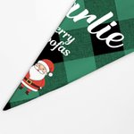 Bandana personnalisé Père Noël Bonhomme de neige avec nom de l'animal et texte Cadeau de Noël pour les propriétaires d'animaux, les amoureux