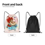 Personalized Skating Shoes Birth Flower Large Capacity Drawstring Bag with Name Travel Training Birthday Gift for Ice Skaters Enthusiasts Students