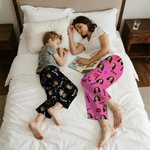 Gepersonaliseerde gezichtsfoto Zachte huidvriendelijke pyjamabroek met naam en koord tailleband Halloween Kerstmis Verjaardagscadeau voor familie vrienden