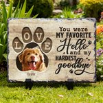 Personalized Wear-Resistant Pet Memorial Photo Garden Stone with Name and Title Courtyard Decor Pet Keepsake Gift for Pet Owners Garden Lovers