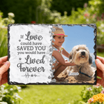 Personalised You Were My Favorite Hello Pet Memorial Photo Garden Stone with Name Courtyard Graveyard Keepsake Gift for Pet Owners Gardening Lovers