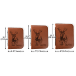 Personalized Buck Deer Name PU Leather Bible Book Cover with Zipper and Carry Handle Baptism Religious Day Gift for Christians Prayers